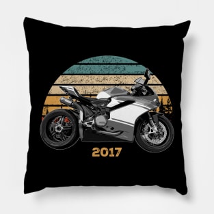 2017 Ducati 1299 Panigale Superleggera Vintage Motorcycle Design Pillow