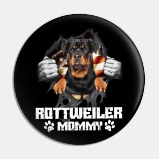 Rottweiler Mommy Paws Dog Lovers Happy Mother's Day Pin