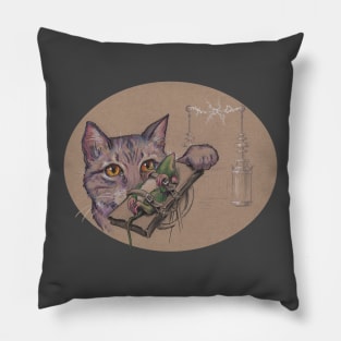 Doctor Frankenkitty in the Lab Pillow