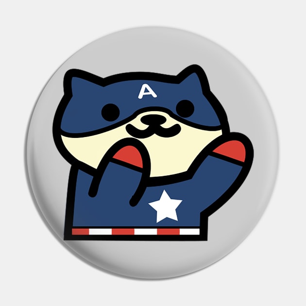 Captain Ameri-cat Pin by djchikart