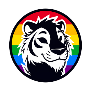 LGBTQ Pride Tiger Anthro Furry Rainbow Logo T-Shirt