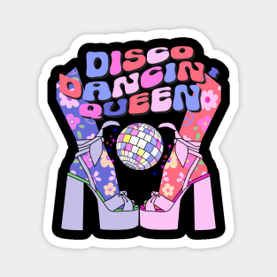 Disco Dancin' Queen Retro 70s Disco Bride Dance Mom Teacher Magnet