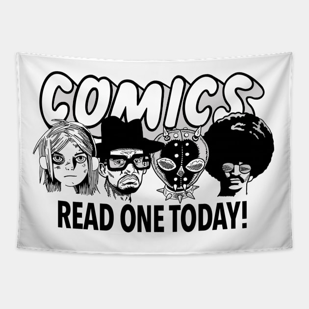 Comics Read One Today (Kayfabe Edit.) Tapestry by fun stuff, dumb stuff