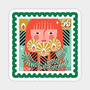 Another little stamp for a festive mood suomi Magnet