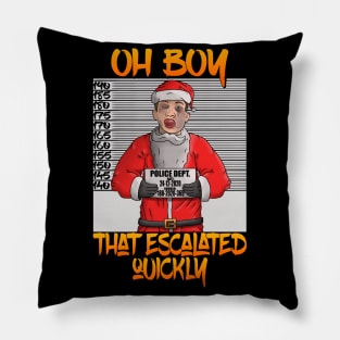 Christmas Escalation Police Santa Claus Meme Pillow