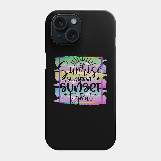 Sunrise Sunburn Sunset Repeat Phone Case by busines_night