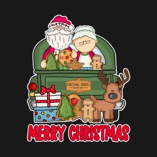 Christmas Cookies Delivery Crew, Santa Grandpa, Merry Xmas Funny T-Shirt