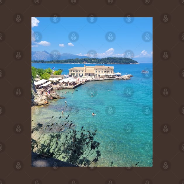 Corfu Beach Club Paradise View Print by HFGJewels