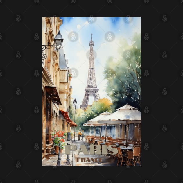 Paris France by ThePawPrintShoppe