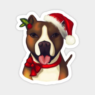 Cute Staffordshire Bull Terrier Drawing Magnet