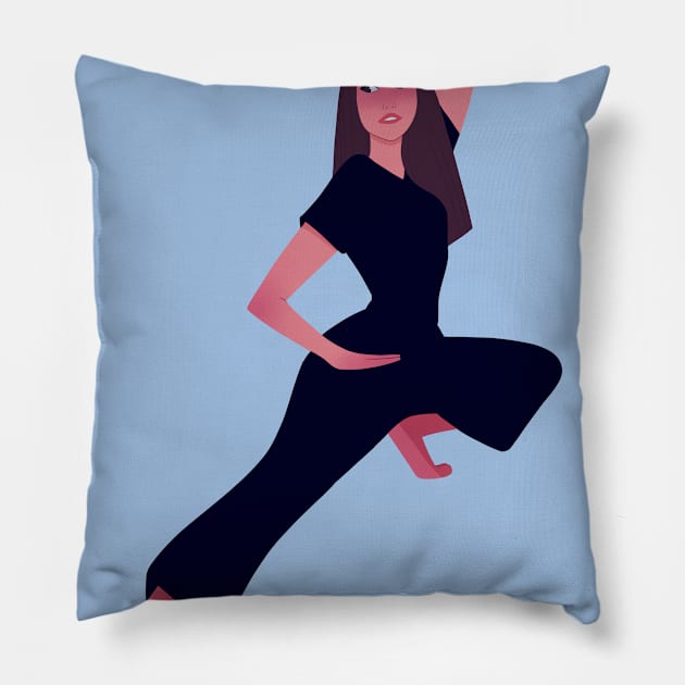 Karate girl Pillow by JessySketchy