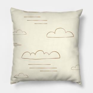 Golden Clouds Pillow