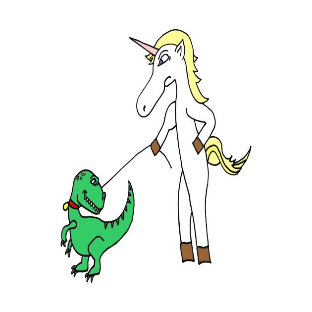 Unicorn Walks Baby T-Rex Dinosaur by GreysonCole