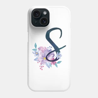 Floral Monogram S Pretty Lilac Bouquet Phone Case