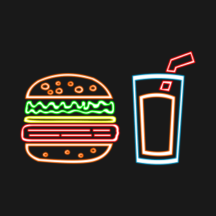 Burger Neon T-Shirt