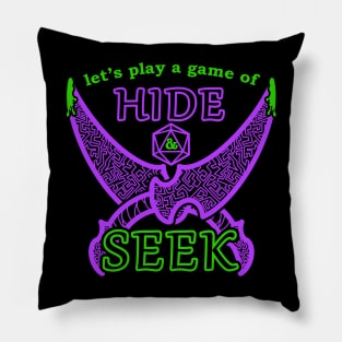 Hide and Seek Rogue Thief Class Poison Daggers Funny Dungeon Tabletop RPG Pillow