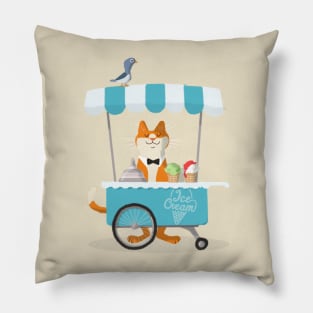 cat ice cream Pillow