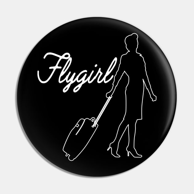 Flight Attendant - Flygirl Pin by KC Happy Shop