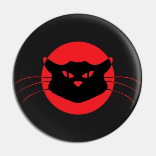 Minimalist Black Sun Cat Pin