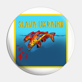 Slava Ukraini Russian Bugs Pin