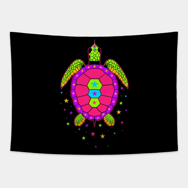 space turtle Tapestry by ElectricPeacock