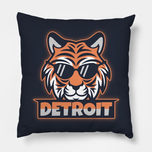 Detroit Tigers Pillow by BVHstudio