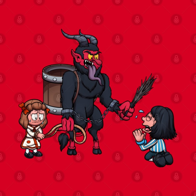 Krampus Punishing Kids by TheMaskedTooner