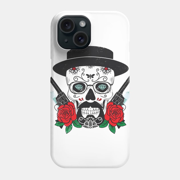 Heisenberg Mexican Skull Phone Case by nanako