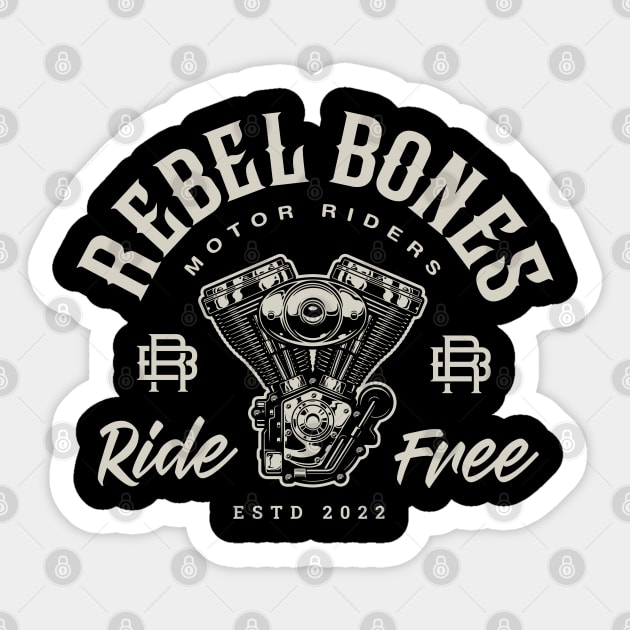 Rebel rider motorcycle logo | Sticker