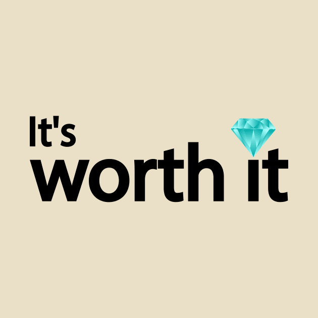 It's worth it typography design by CRE4T1V1TY