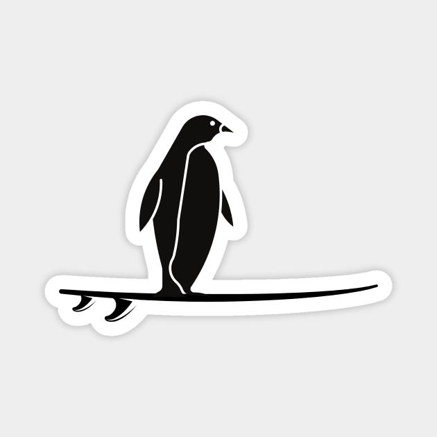 Surfing Penguin Surf Lover Gift Magnet by Seedsplash