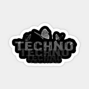 Techno Fading Butterfly EDM Music Magnet