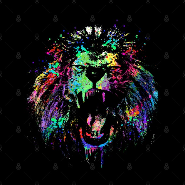 Technicolor Lion by clingcling