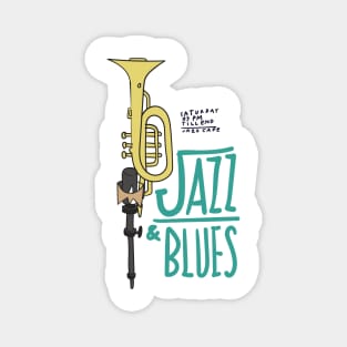 Saxophone Jazz Blues Magnet