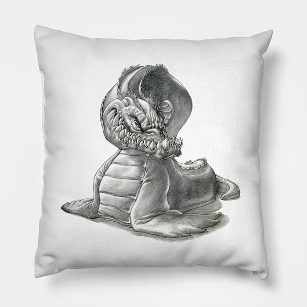 The Freshwater Snapjaw Waligator Pillow by gregorytitus