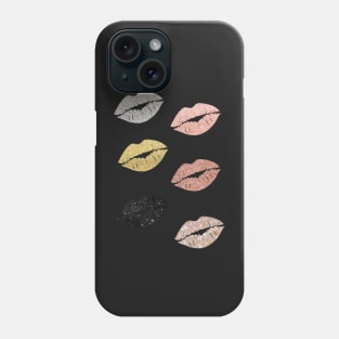 Metallic Faux Glitter Lips Pack Phone Case