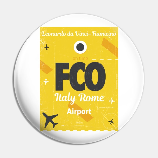 FCO Rome Italy Pin by Woohoo