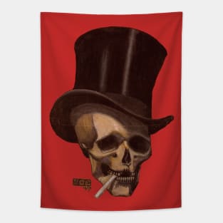 M.C. Escher - Skull With A Cigarette Tapestry