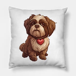 Valentine Shih Tzu Shaped Chocolate Pillow