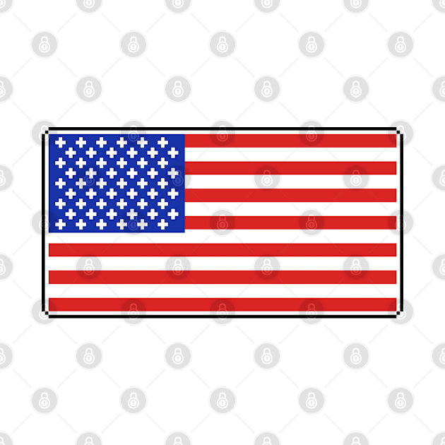 pixel art of american flag by pixel eats sugar