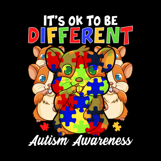 It's OK To Be Different Autism Awareness Hamster by theperfectpresents