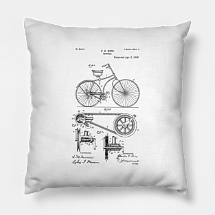 Bicycle design patent drawing Pillow