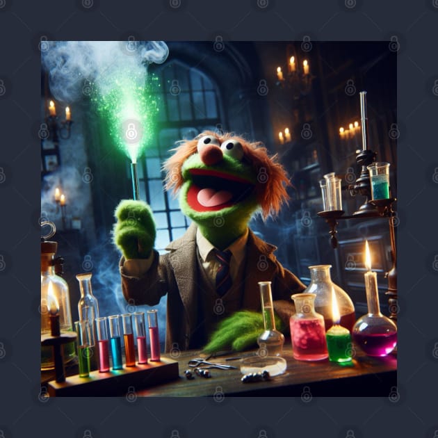 Mad scientist puppet by Dr Popet Lab