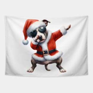 Christmas Staffordshire Bull Terrier Dog Dabbing Dance Tapestry