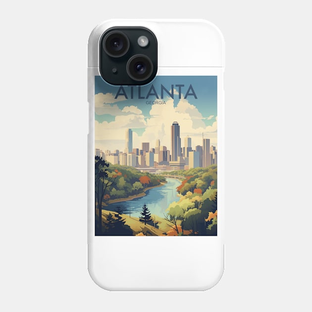 ATLANTA Phone Case by MarkedArtPrints