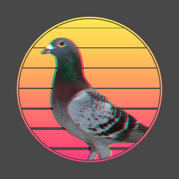 Pigeon Vaporwave by castrocastro