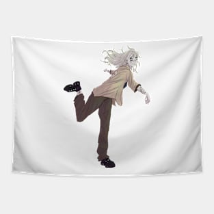 Anime girl with grunge style Tapestry