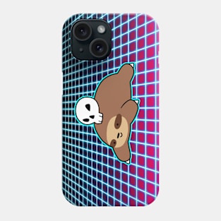 Skull Sloth Vaporwave Phone Case