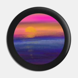 Watercolor Sunset Pin