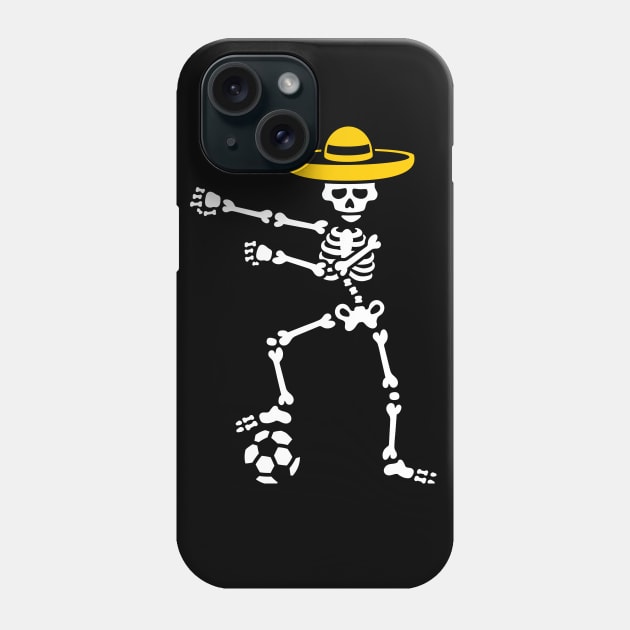 Mexico football soccer floss dance flossing skeleton Dia de muertos Phone Case by LaundryFactory